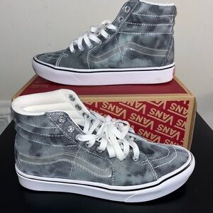 Vans High-Top Sneakers in Gray and White